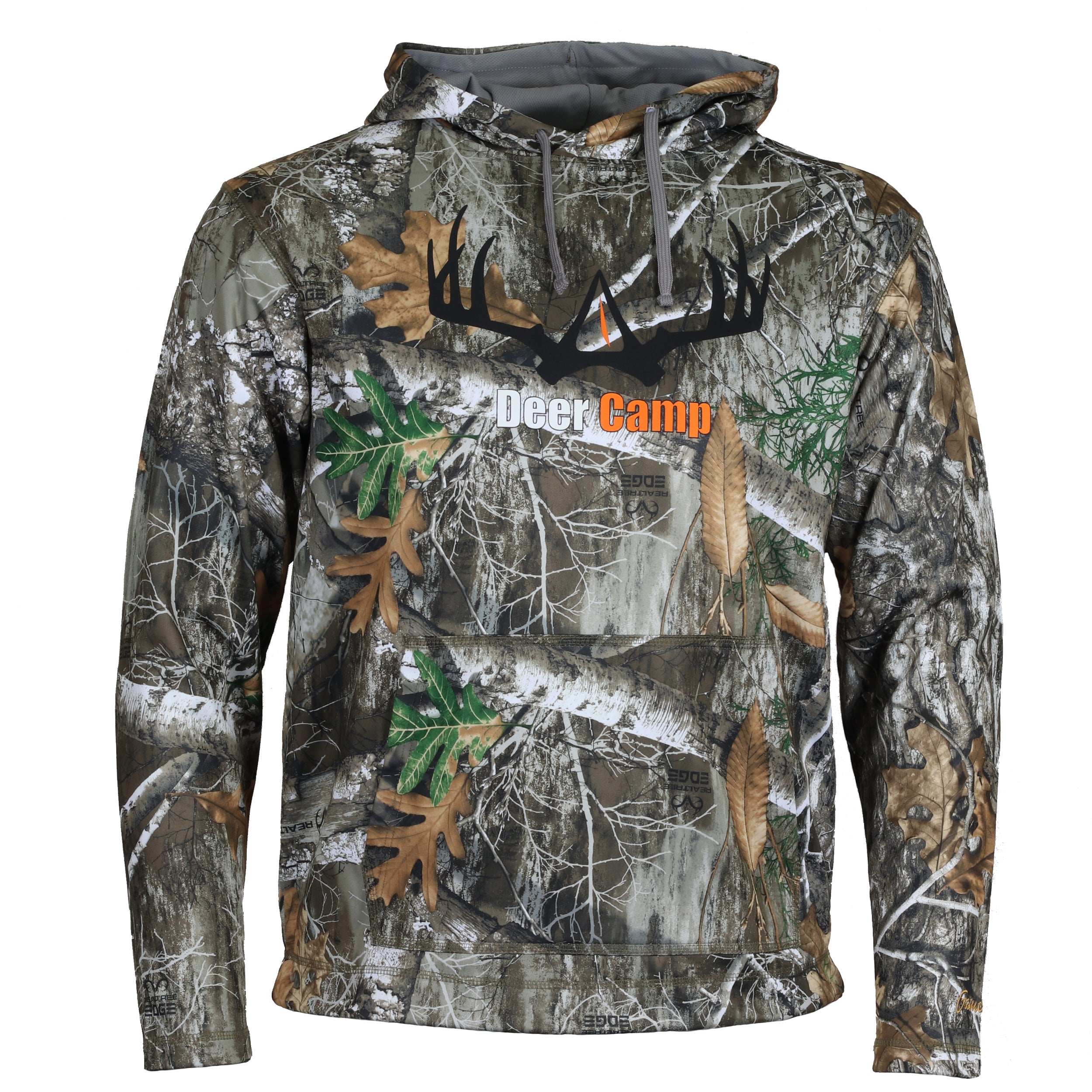 UNDER ARMOUR HOODIE Mens L Camo Realtree Deer Hunting All Over